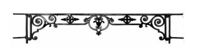 garde-corps, barre d'appui, appui de fenêtre, balustrade, en fonte moulée et fer forgé_LOISELET_FD